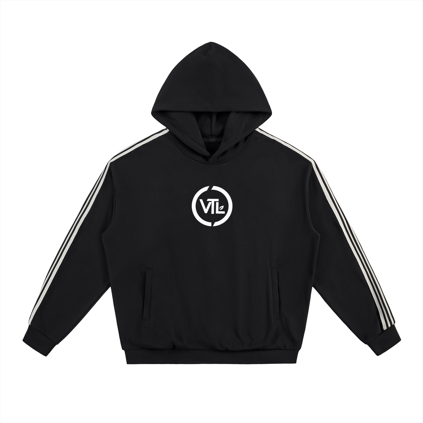 Side Stripe Drop-Shoulder Hoodie