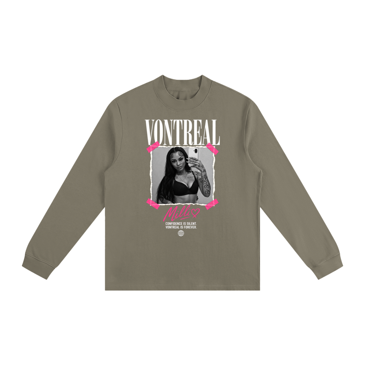 Mili x vontreal Essential Non-Shrink Mock Neck Sweatshirt
