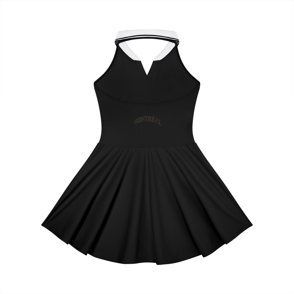 Women's Collared Halter A-Line Tennis Dress