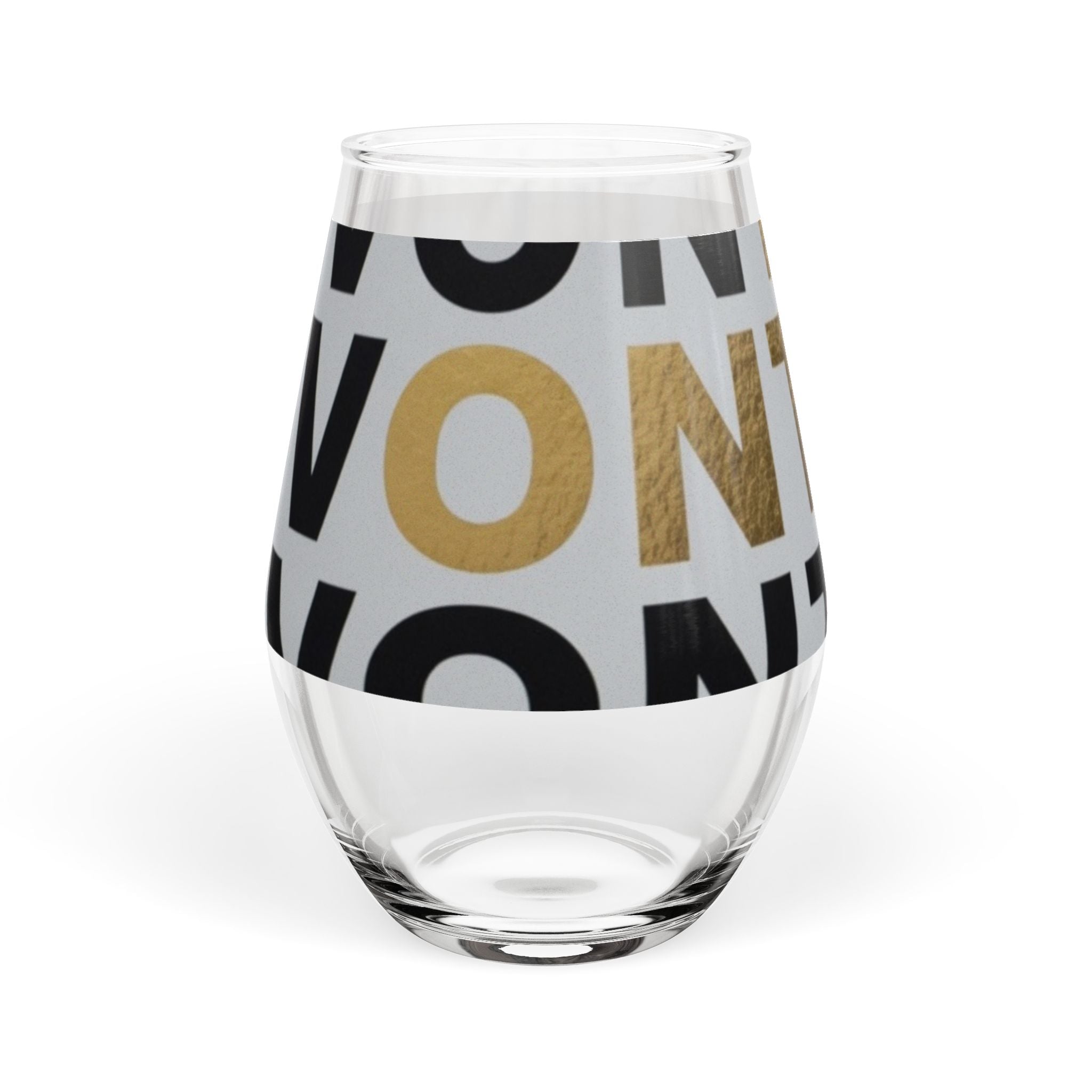 Stemless Wine Glass – 'Won't Adult' Bold Typography Glass, 11.75oz