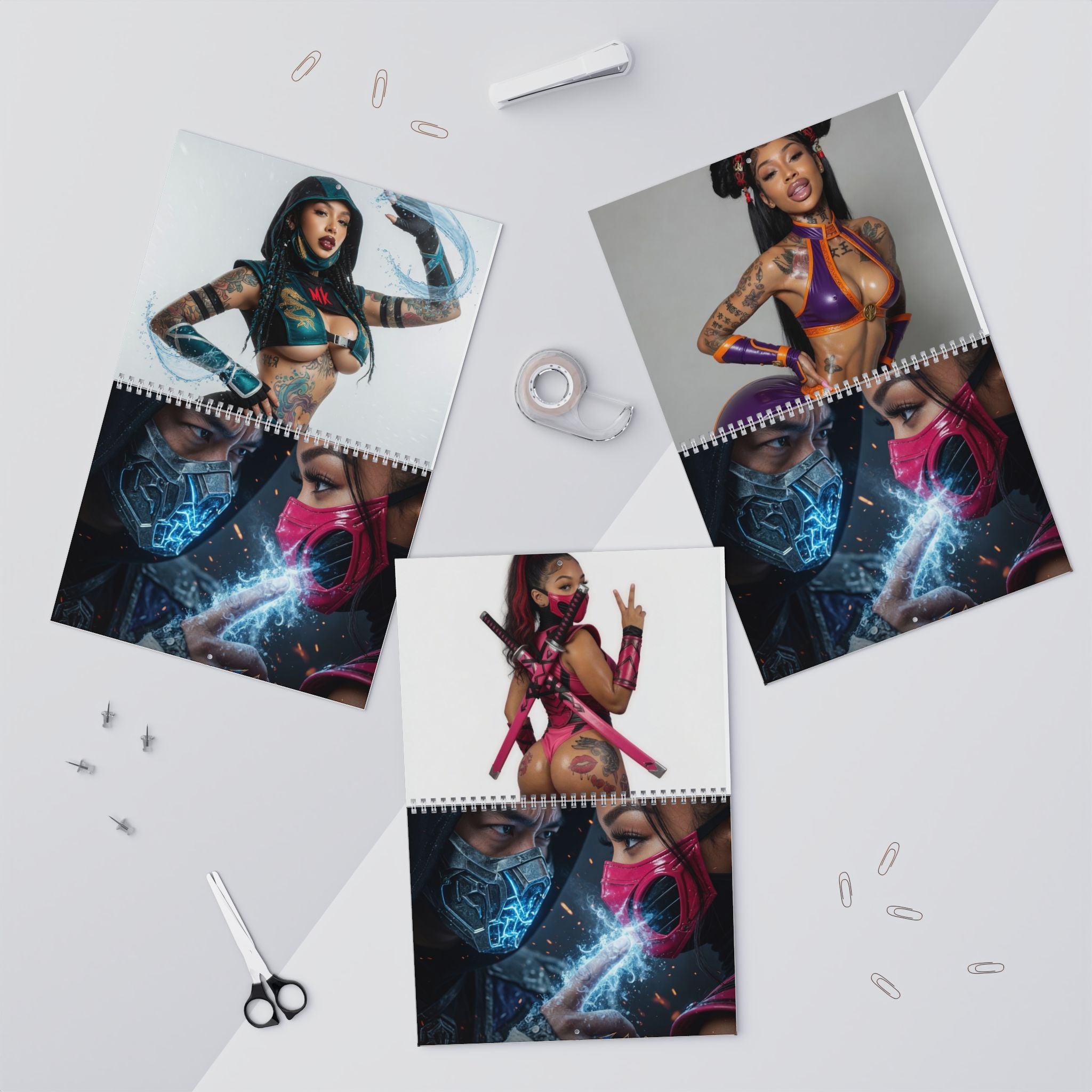 Mortal Kombat-Inspired Wall Calendar — Fantasy Fighter Art Calendar