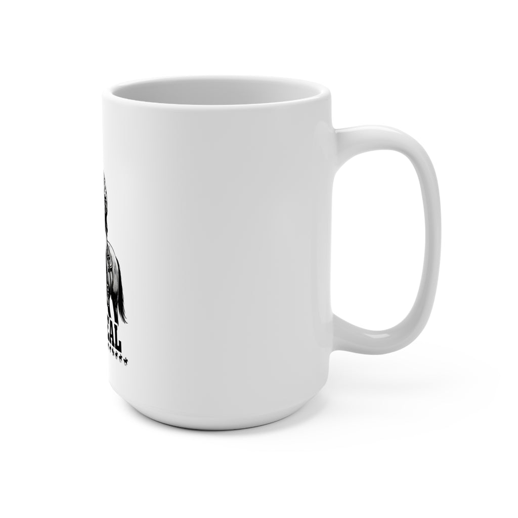 15oz Ceramic Mug — Vontreal Rider Design (Vintage Horseman with Rifle)