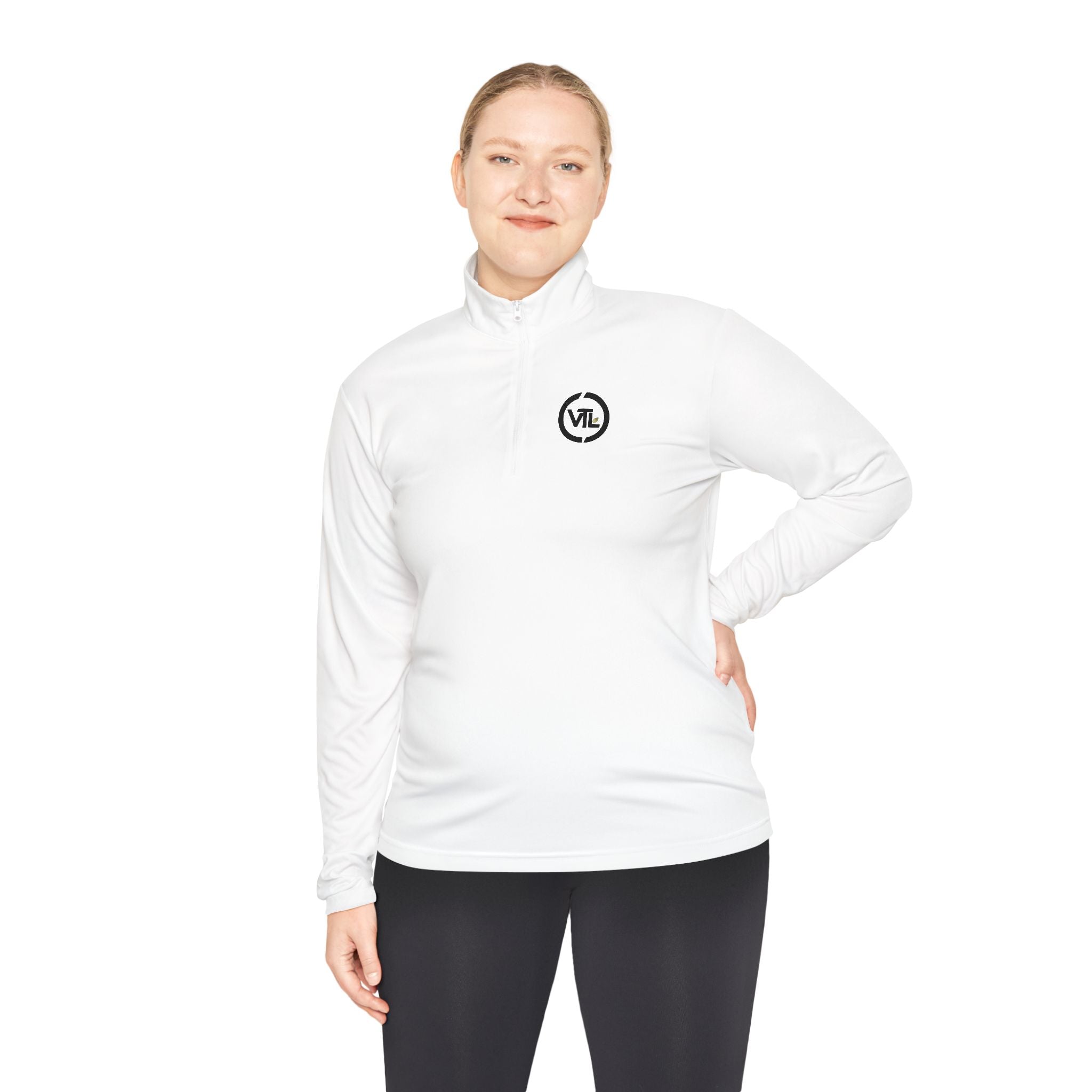 Quarter-Zip Pullover — Minimal Texas Patch Logo