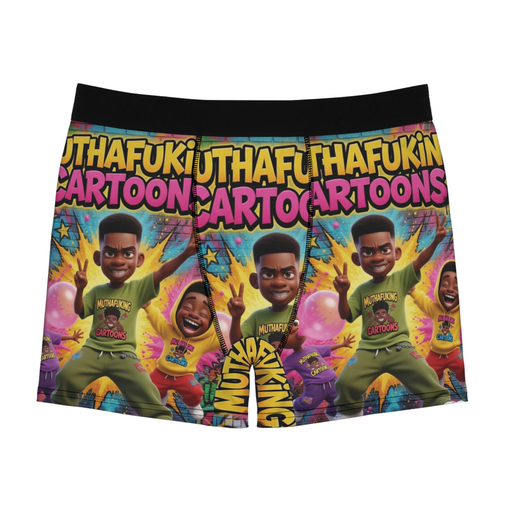 Men's Boxer Briefs - 'Muthafuking Cartoons' Bold Cartoon Graphic Print