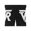 Logo Black Biker Shorts - Women's High-Waist Graphic Activewear