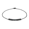 Engraved Curved Bar Anklet — Personalized Minimalist Ankle Bracelet