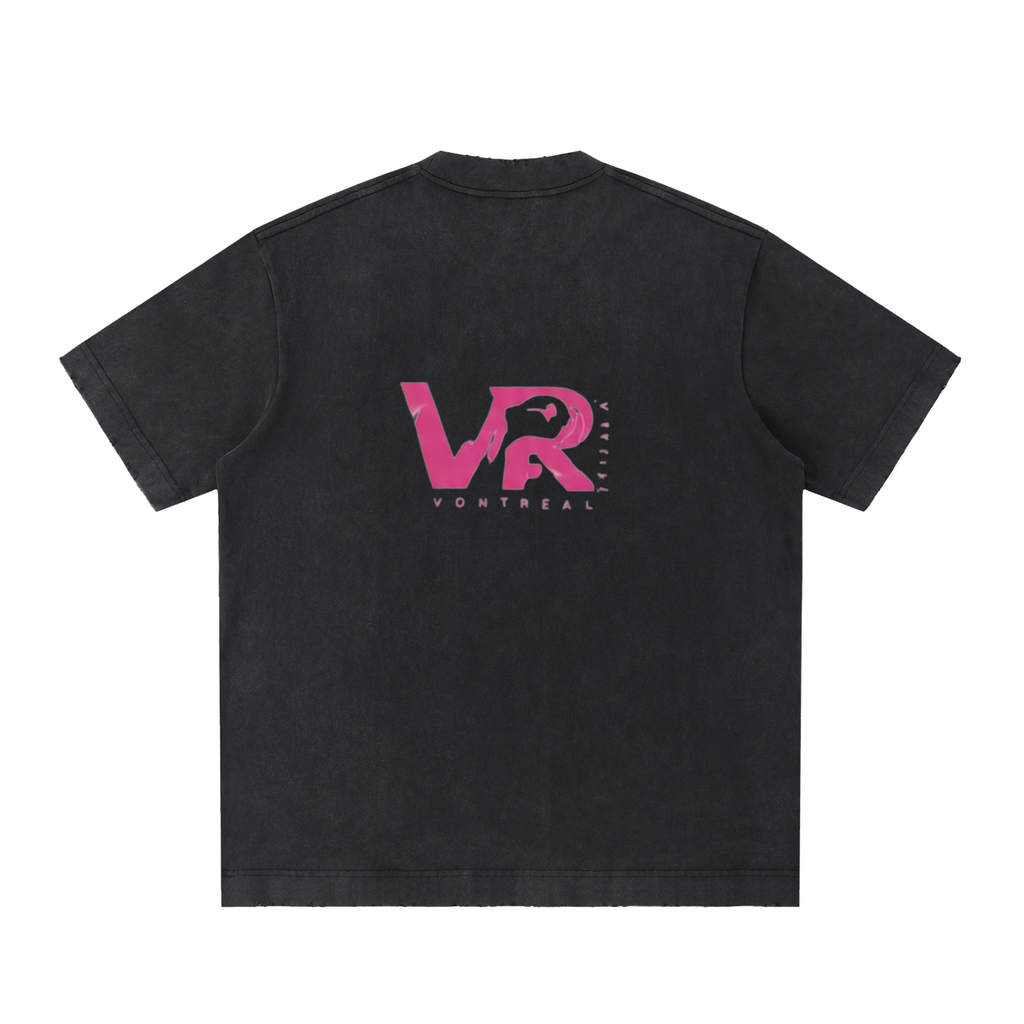 Milli x vontreal Heavyweight Vintage Washed Frayed T-Shirt