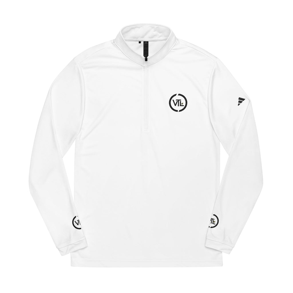 adidas Embroidered Quarter-Zip Pullover — Minimal Sport Casual