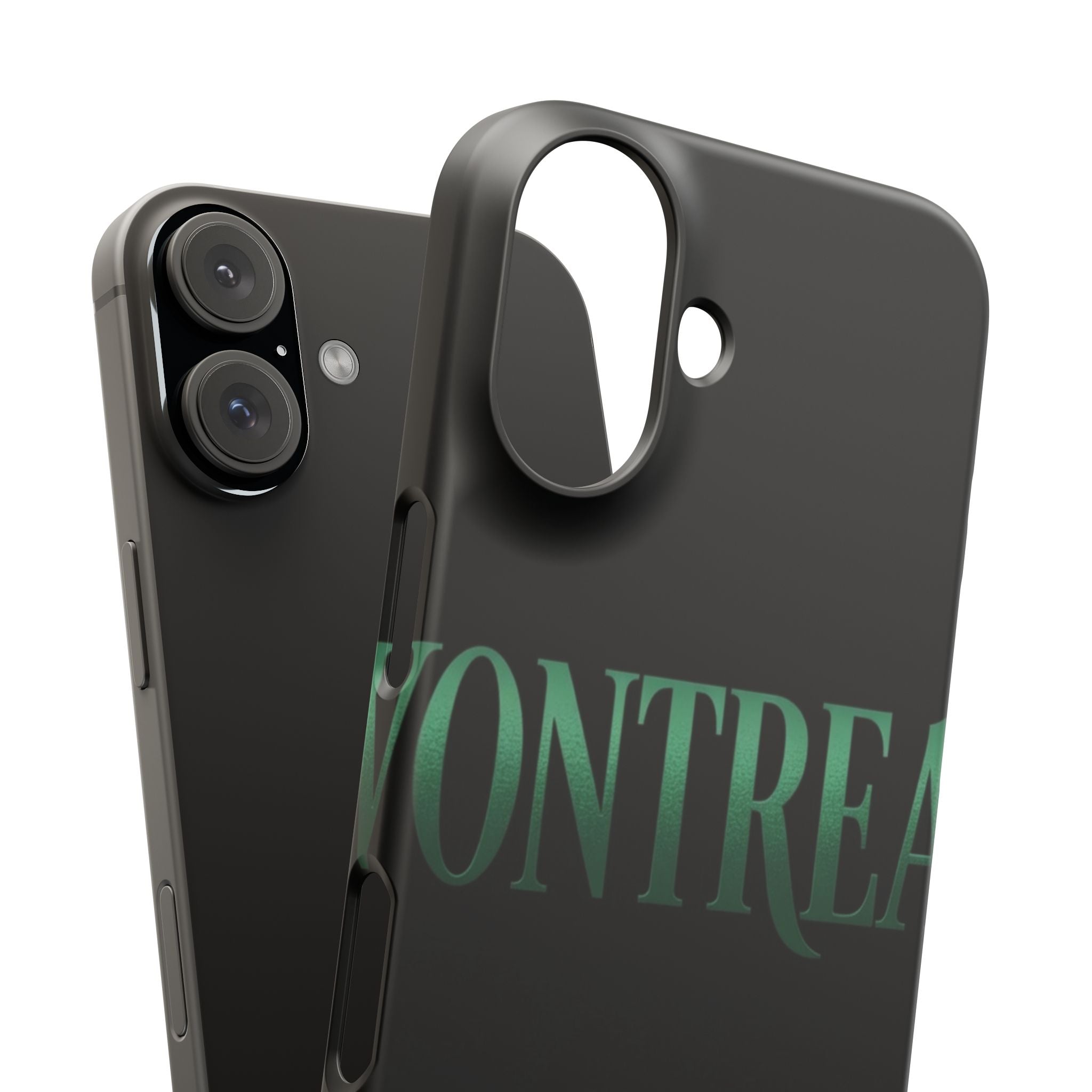 Montreal Phone Case - Green Gradient Text Snap Case