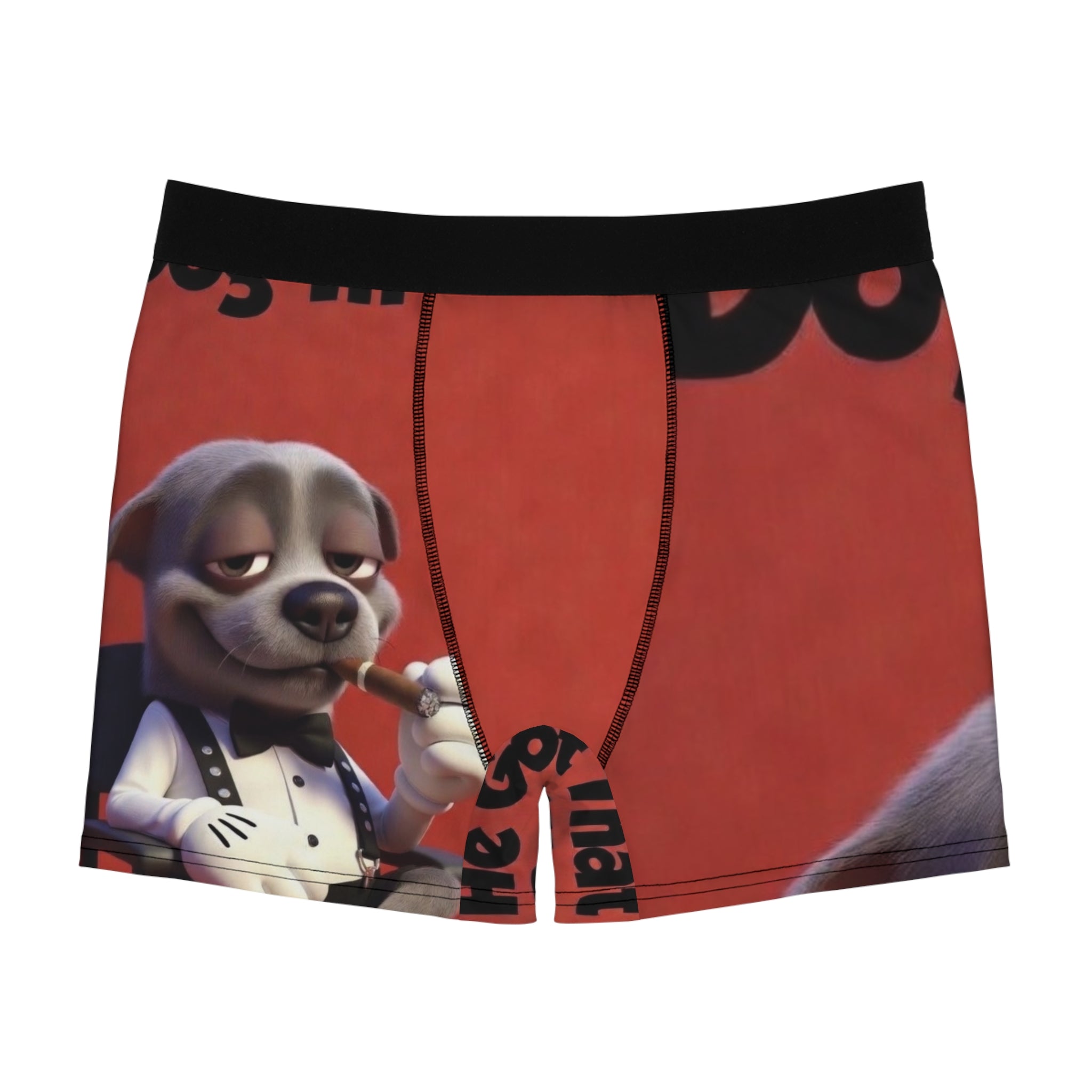 Boxer Briefs — Retro Smoking Dog Novelty All-Over Print