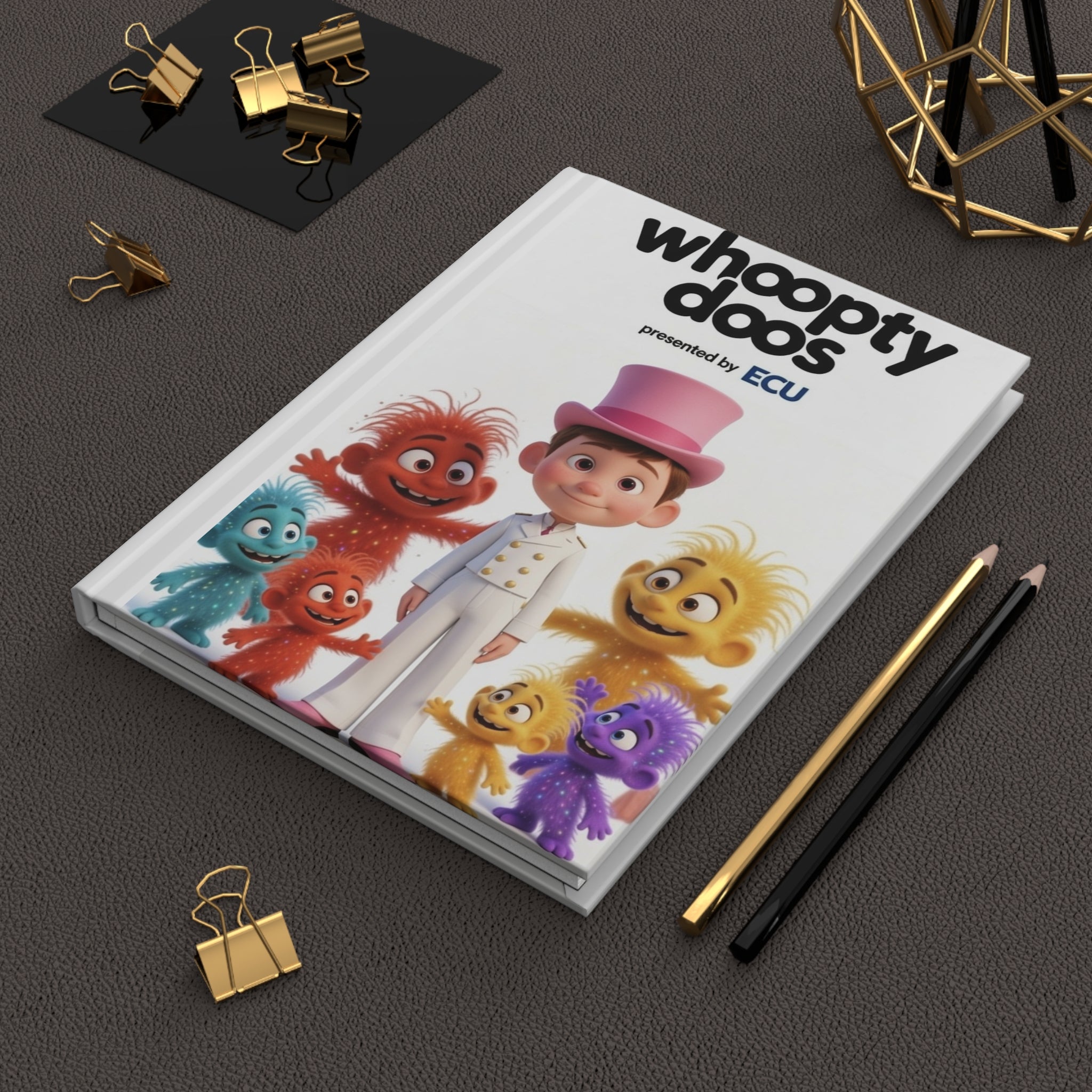Whoopty Doos Hardcover Journal — Kids' Cute Character Notebook