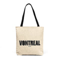 Montreal Woven Tote Bag — Vintage Text Graphic Eco Shopping Tote
