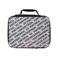 Lunch Bag — Repeating 'VONTREAL' Modern Logo Pattern (Gray & Pink)