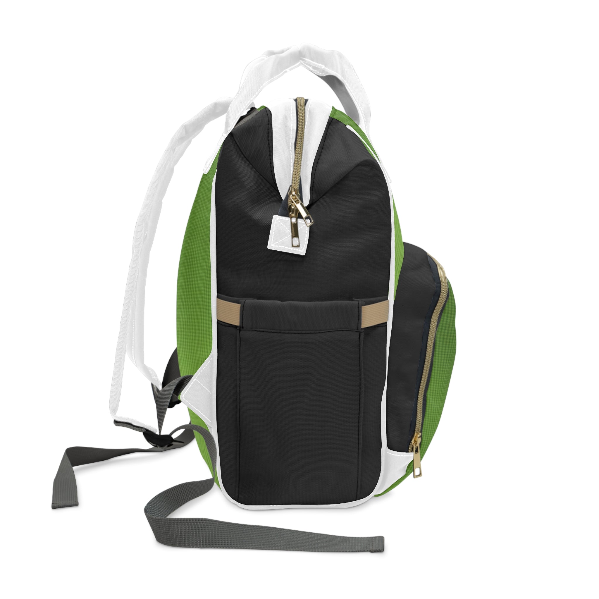 Multifunctional Diaper Backpack — Spacious Green Baby Changing Bag with Insulated Pockets & Stroller Straps