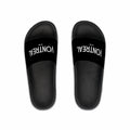 Montreal Men's Slide Sandals – Black Logo Pool Slides