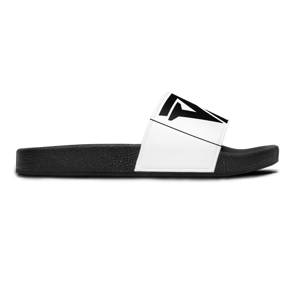 Women's Slide Sandals - Monochrome 'VR' Logo Slip-On Slides