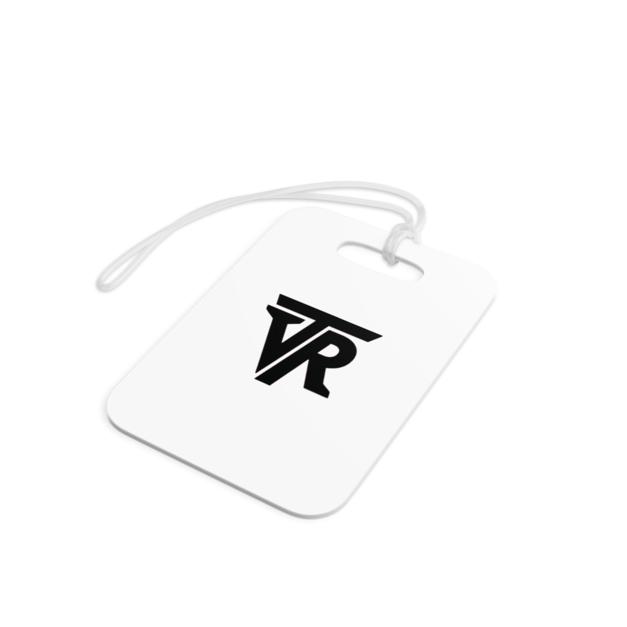 Monogram TR Luggage Tag – Minimal Black Initials Travel ID