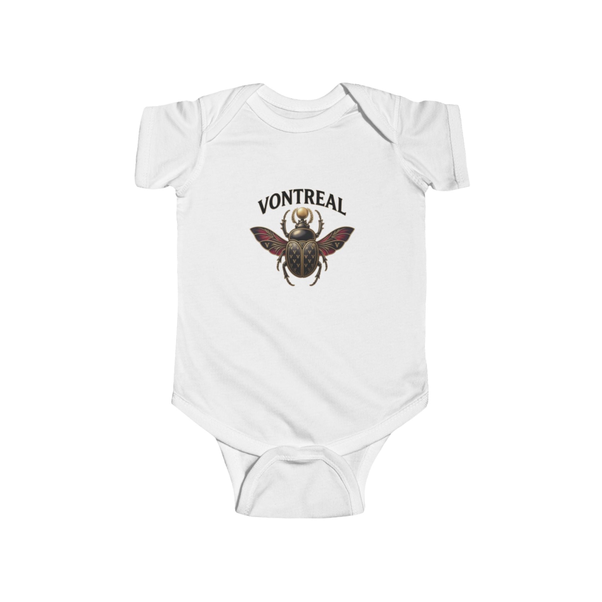 Infant Bodysuit - 'VONTREAL' Vintage Beetle Graphic Baby Onesie
