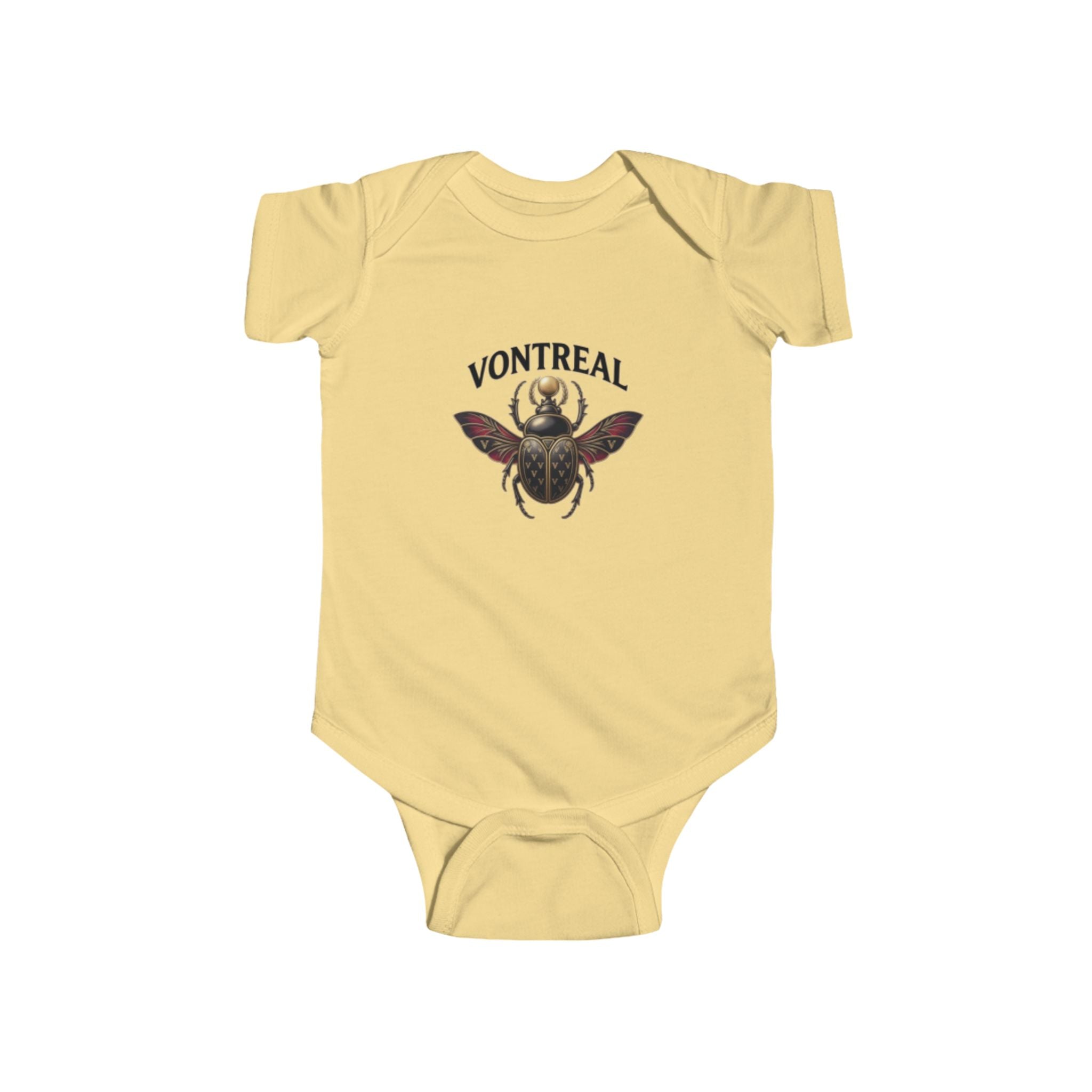 Infant Bodysuit - 'VONTREAL' Vintage Beetle Graphic Baby Onesie