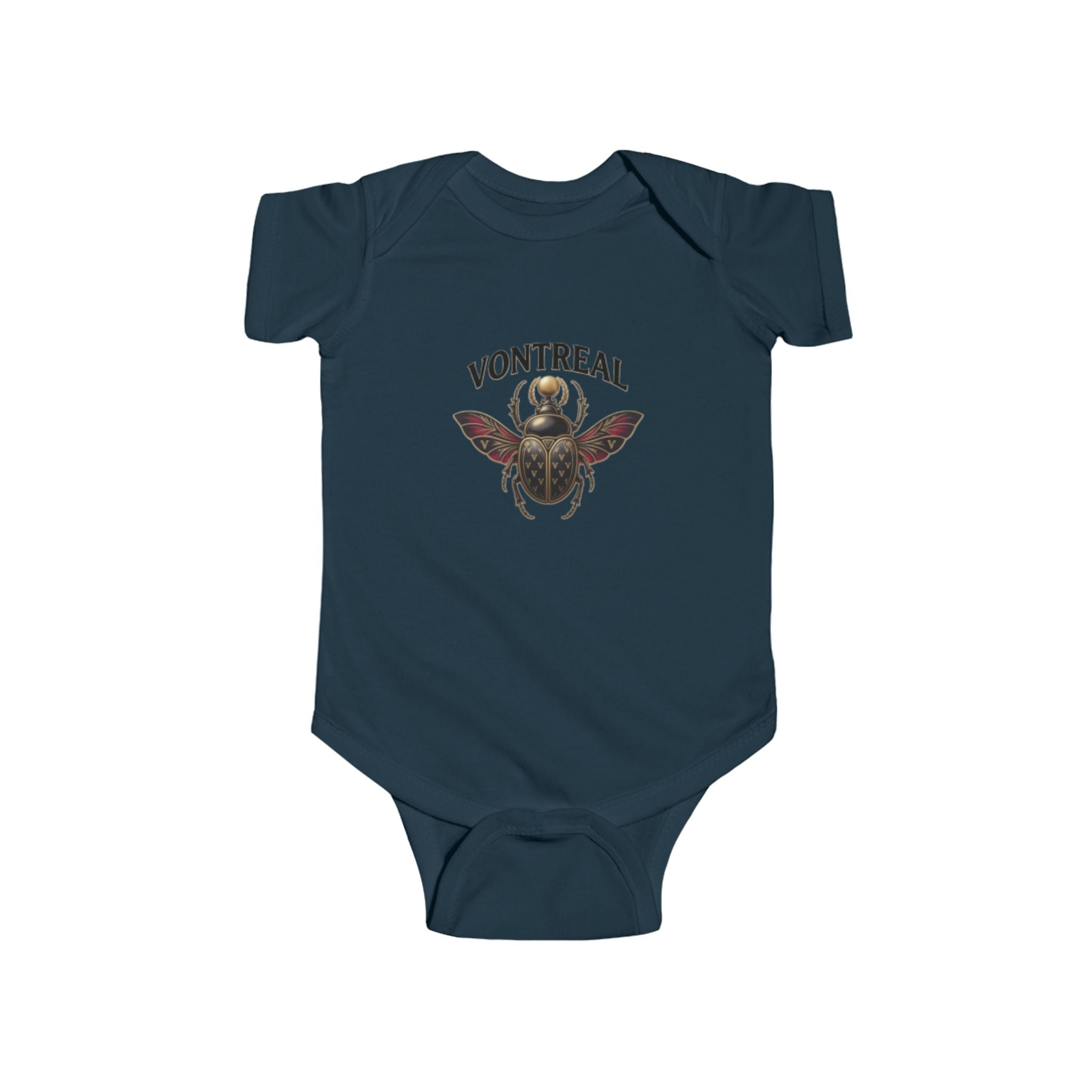 Infant Bodysuit - 'VONTREAL' Vintage Beetle Graphic Baby Onesie
