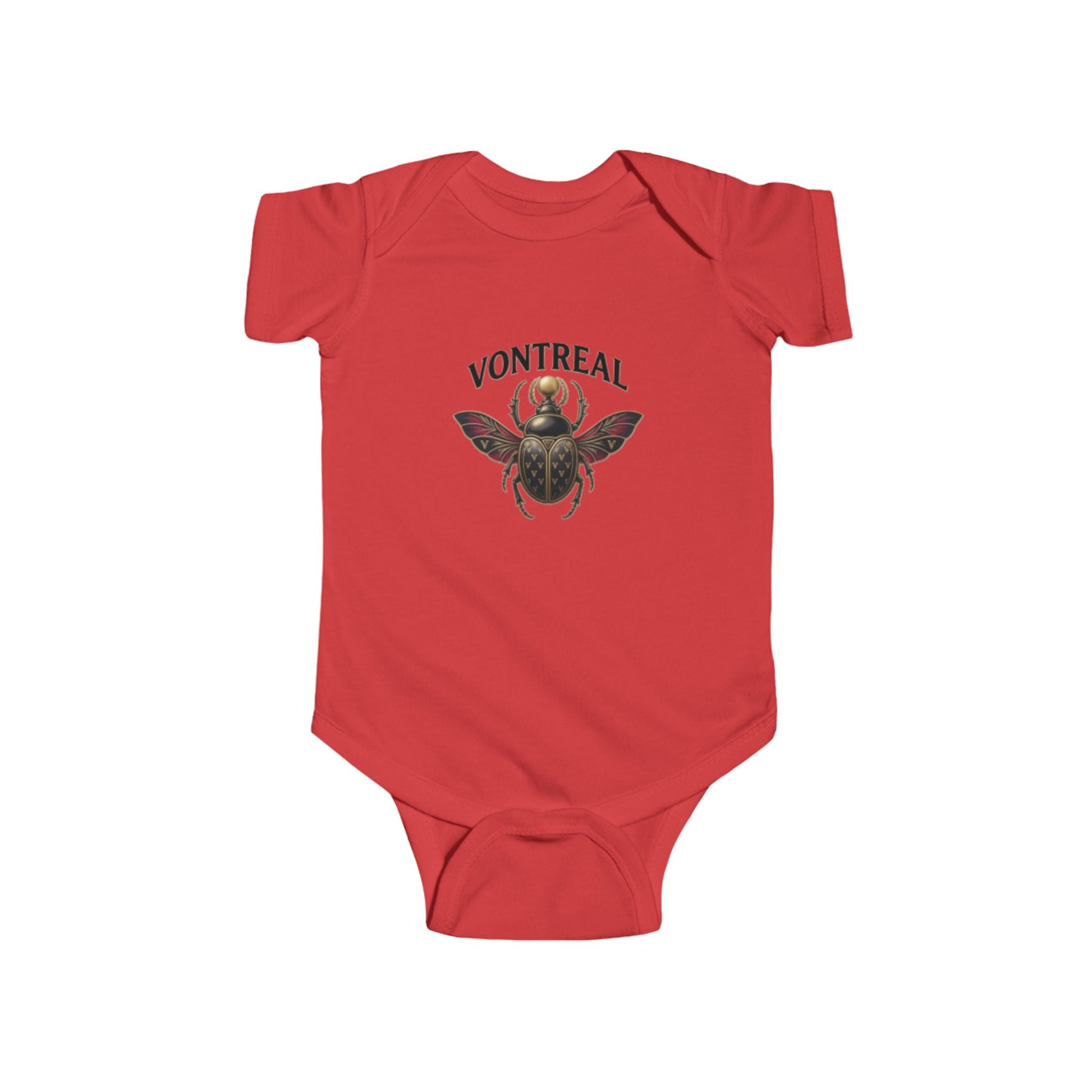 Infant Bodysuit - 'VONTREAL' Vintage Beetle Graphic Baby Onesie