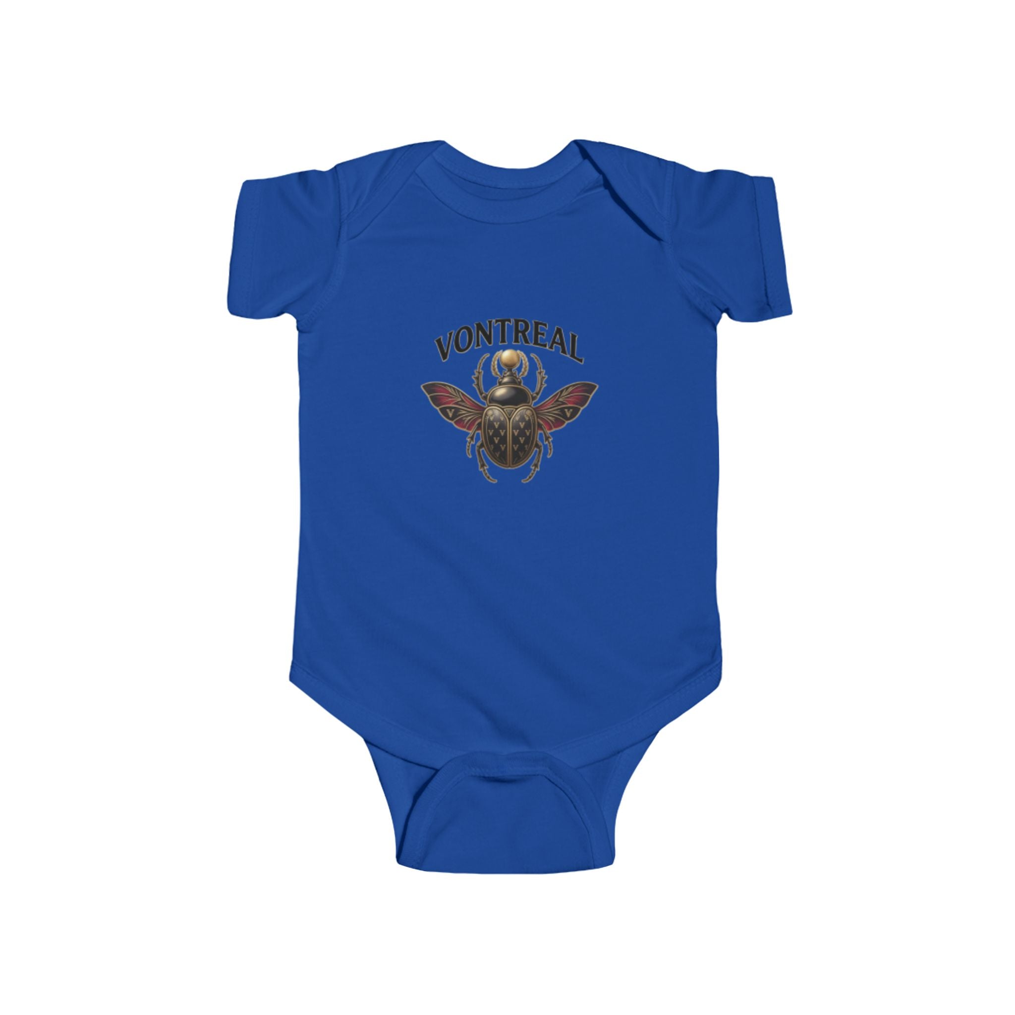 Infant Bodysuit - 'VONTREAL' Vintage Beetle Graphic Baby Onesie