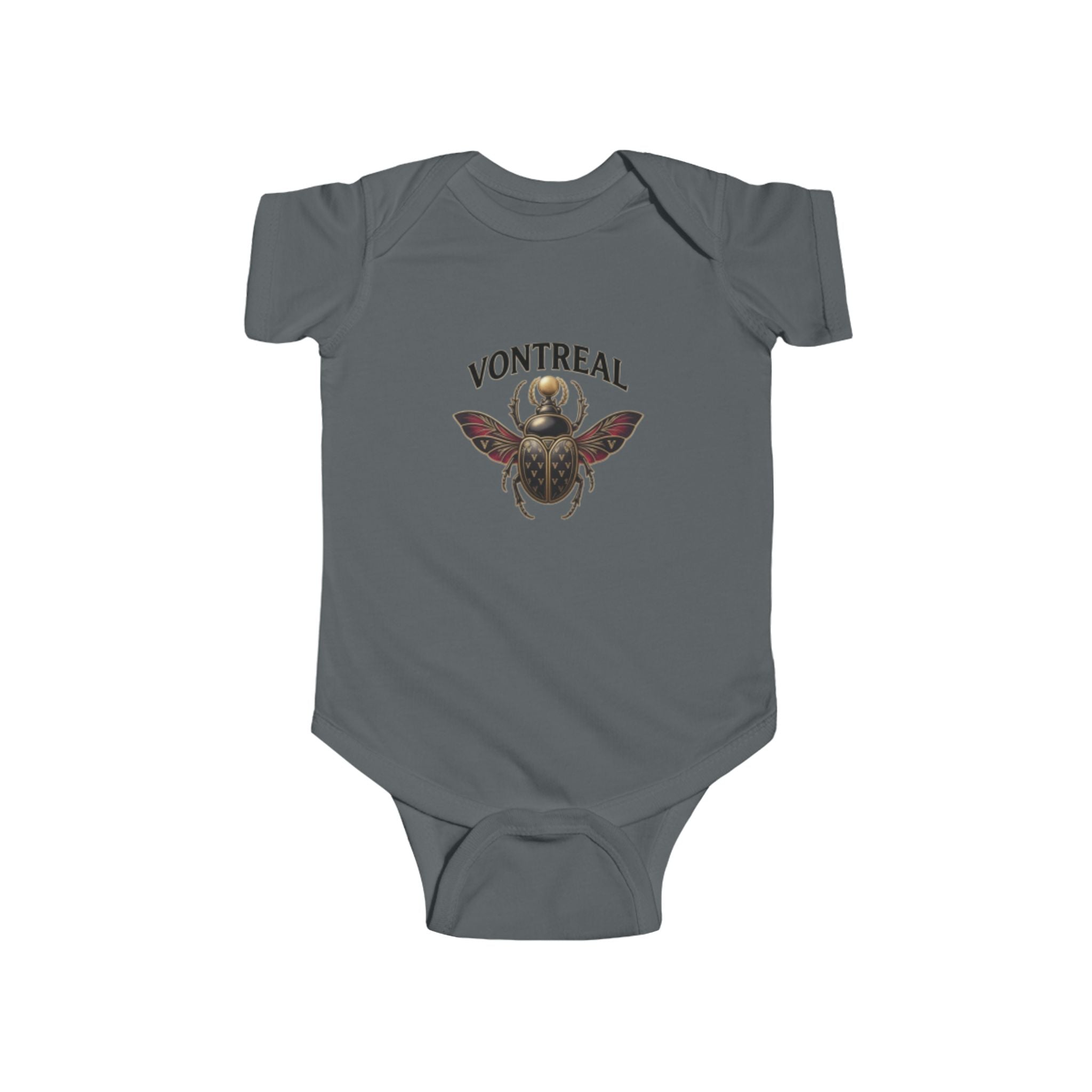 Infant Bodysuit - 'VONTREAL' Vintage Beetle Graphic Baby Onesie