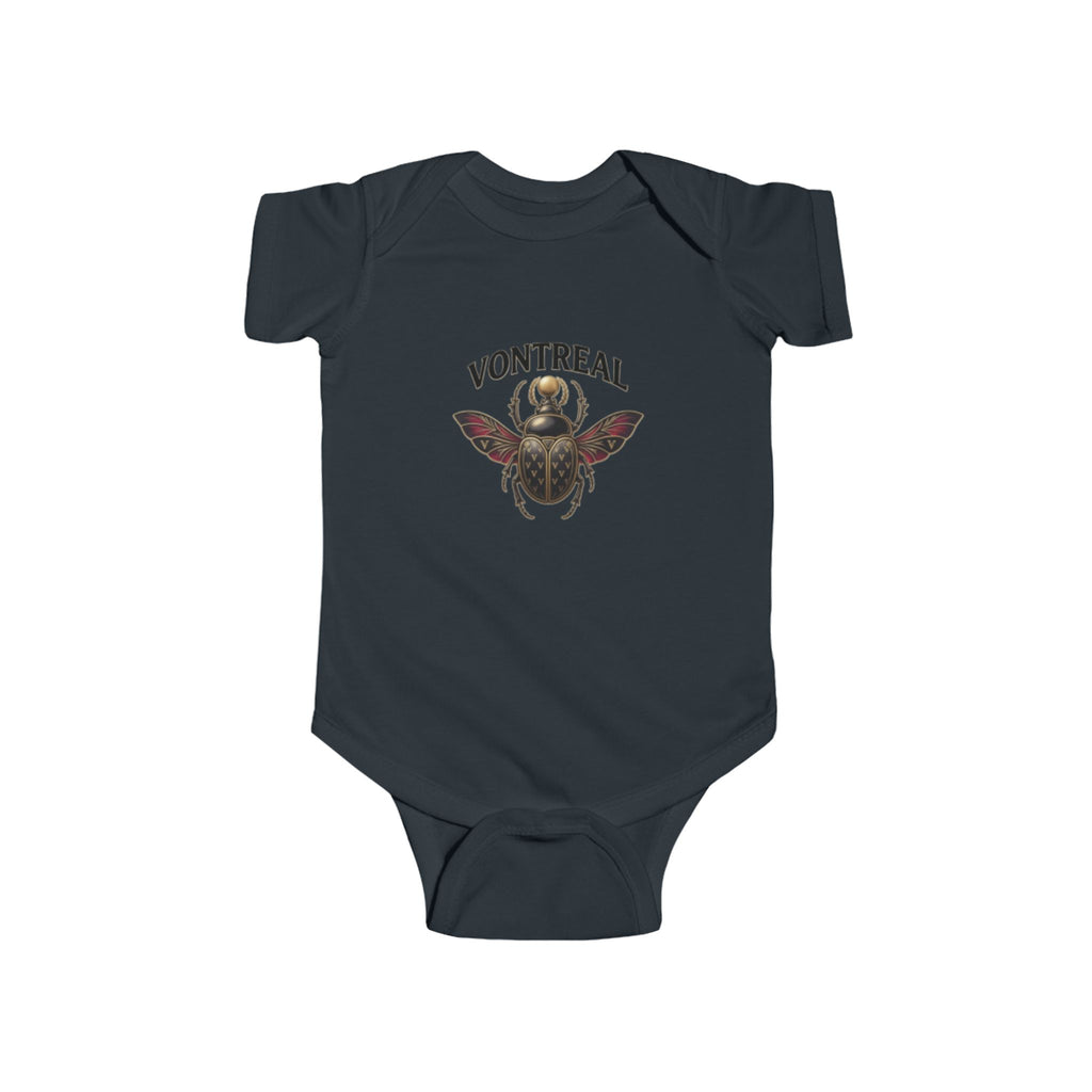 Infant Bodysuit - 'VONTREAL' Vintage Beetle Graphic Baby Onesie