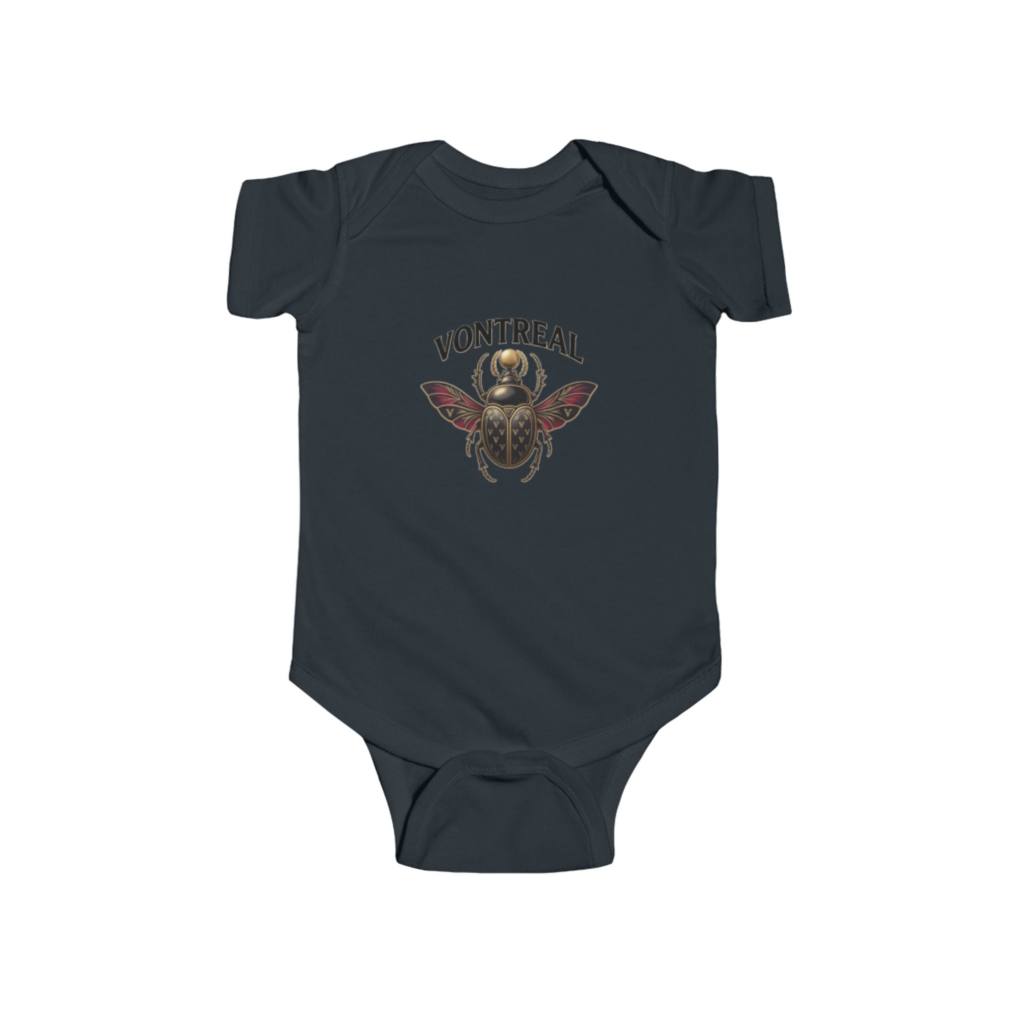 Infant Bodysuit - 'VONTREAL' Vintage Beetle Graphic Baby Onesie