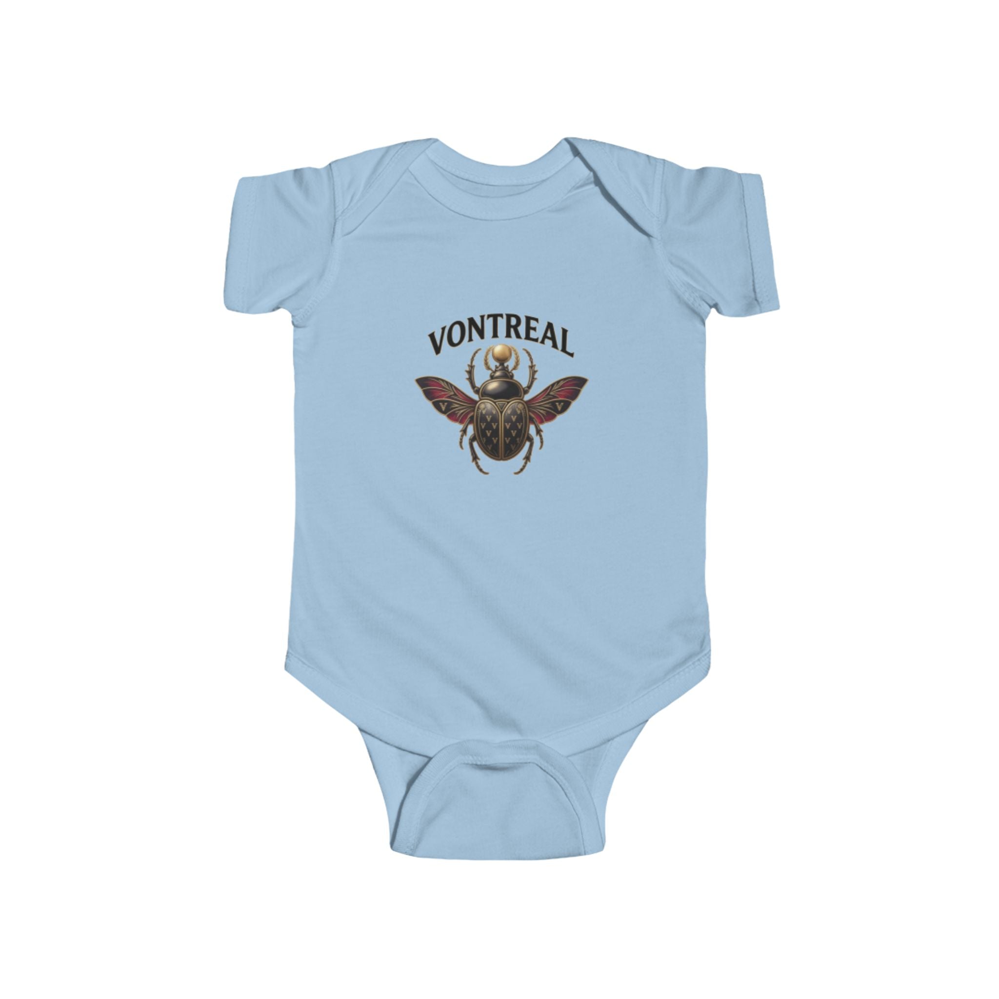 Infant Bodysuit - 'VONTREAL' Vintage Beetle Graphic Baby Onesie