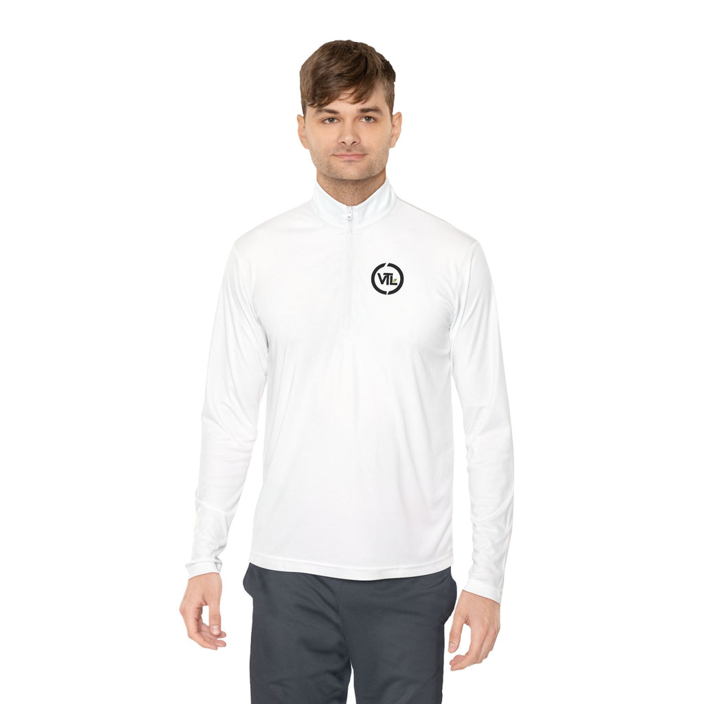 Quarter-Zip Pullover — Minimal Texas Patch Logo
