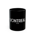 Vontreal Black Ceramic Mug — Minimal White Logo (Est. 2026)