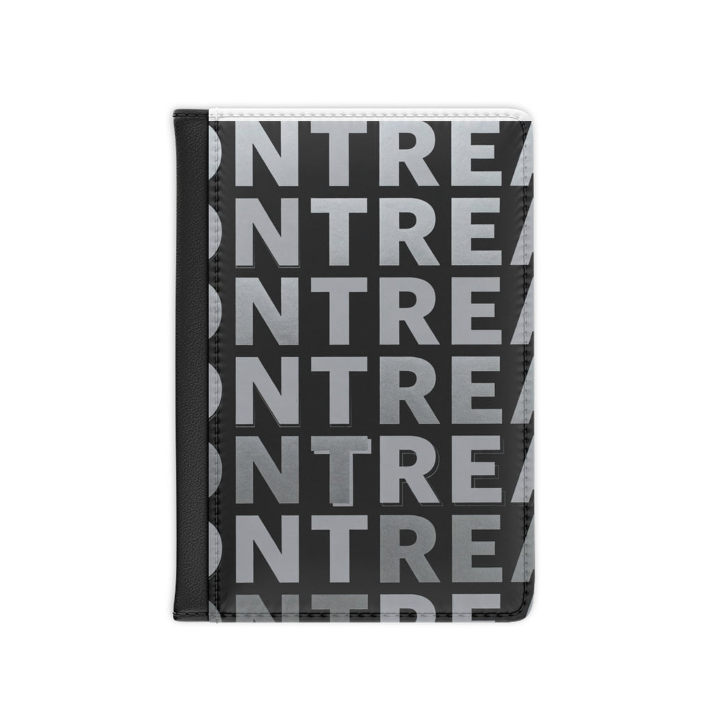 Passport Cover — Monochrome 'ENTRE' Repeat Travel Passport Holder