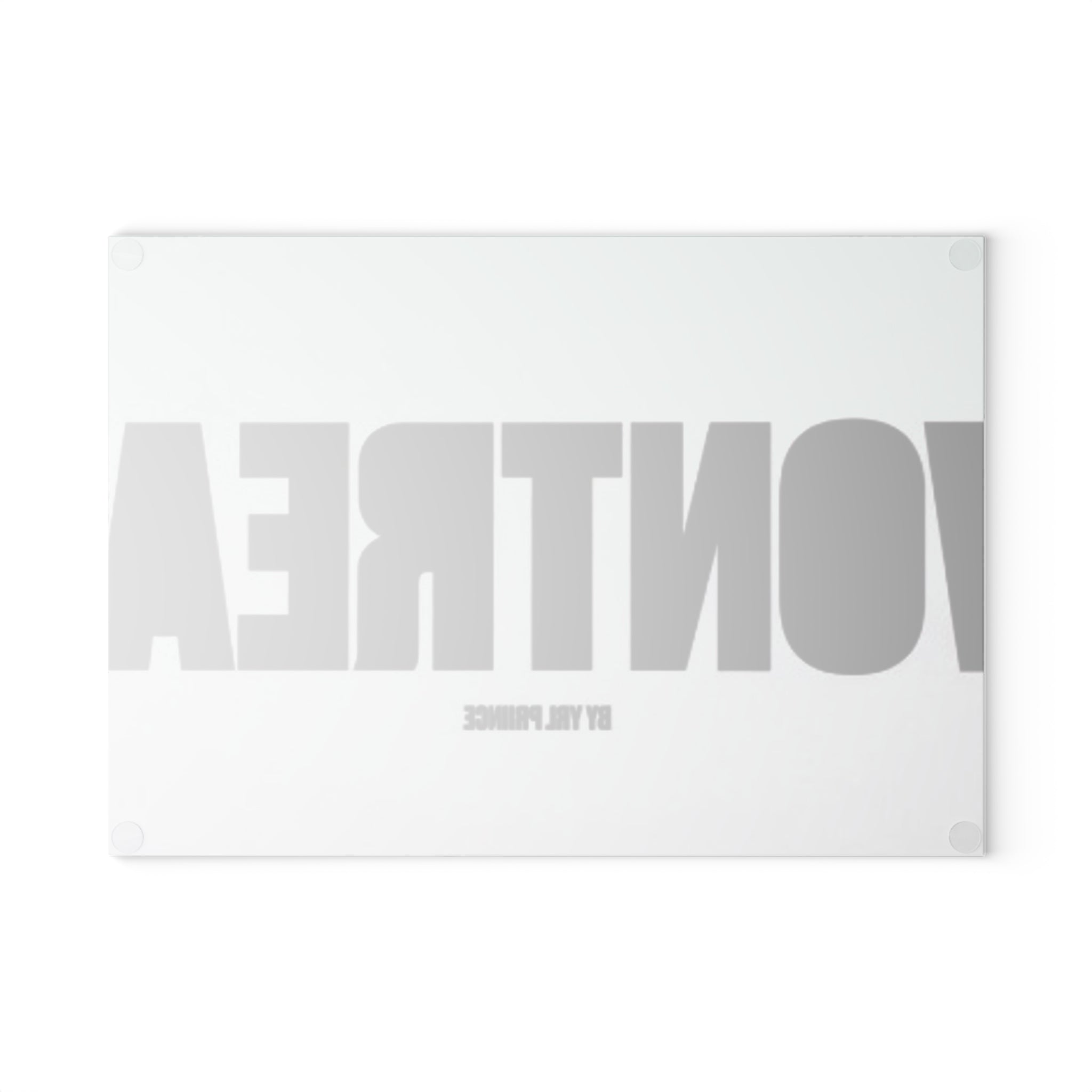 Vontreal Glass Cutting Board – Modern Typography Kitchen Board