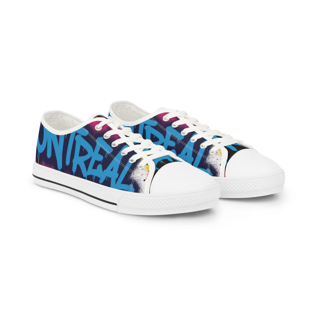 Graffiti-Style "Montreal" Low Top Sneakers — Urban Streetwear Men’s Shoes