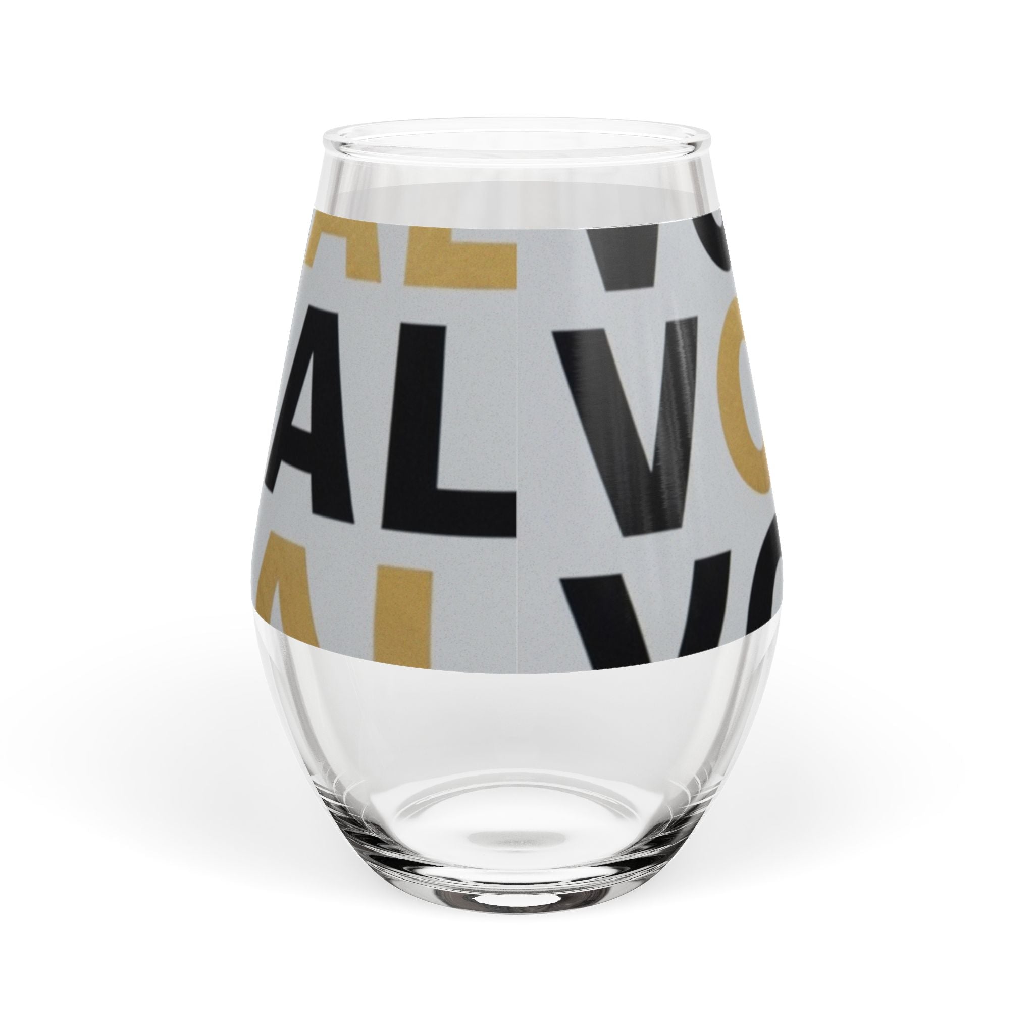 Stemless Wine Glass – 'Won't Adult' Bold Typography Glass, 11.75oz