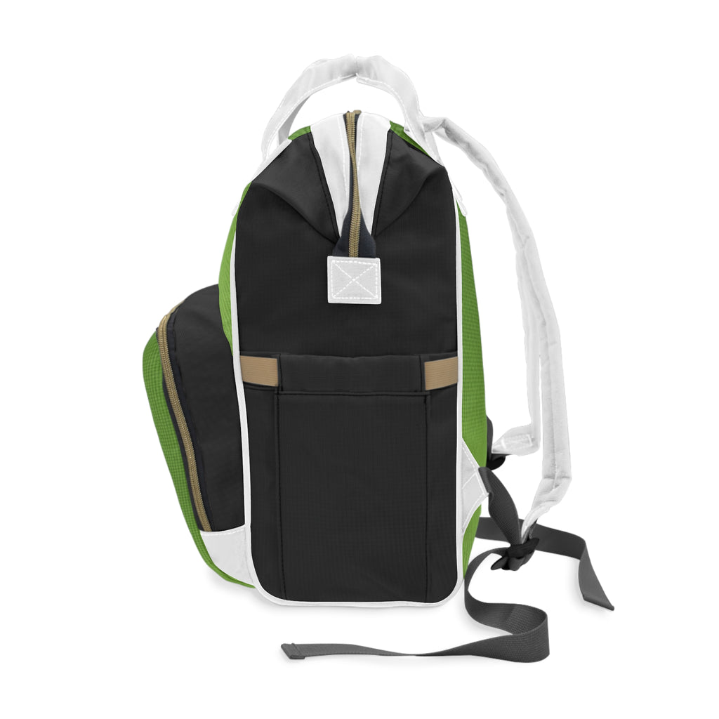 Multifunctional Diaper Backpack — Spacious Green Baby Changing Bag with Insulated Pockets & Stroller Straps