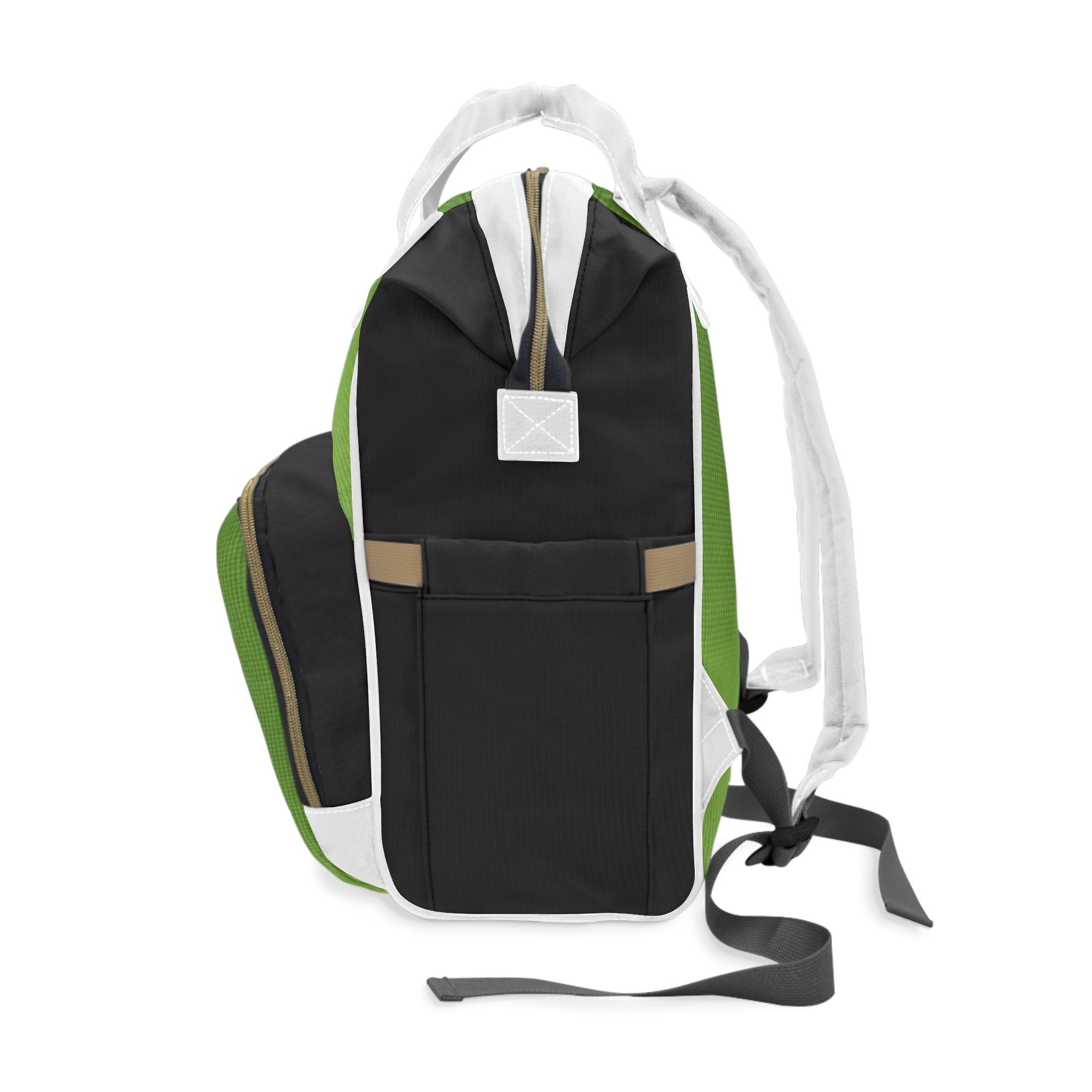 Multifunctional Diaper Backpack — Spacious Green Baby Changing Bag with Insulated Pockets & Stroller Straps
