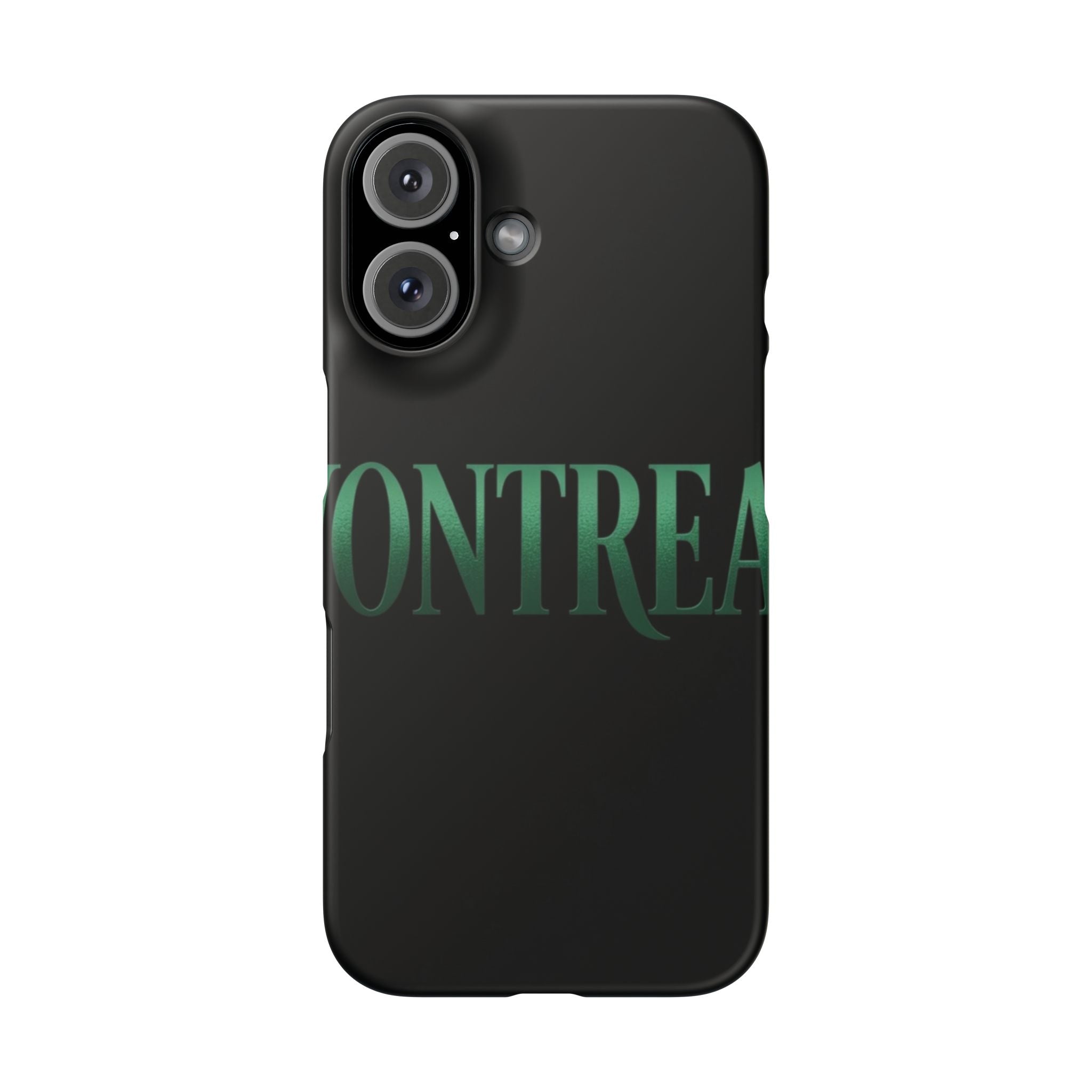 Montreal Phone Case - Green Gradient Text Snap Case