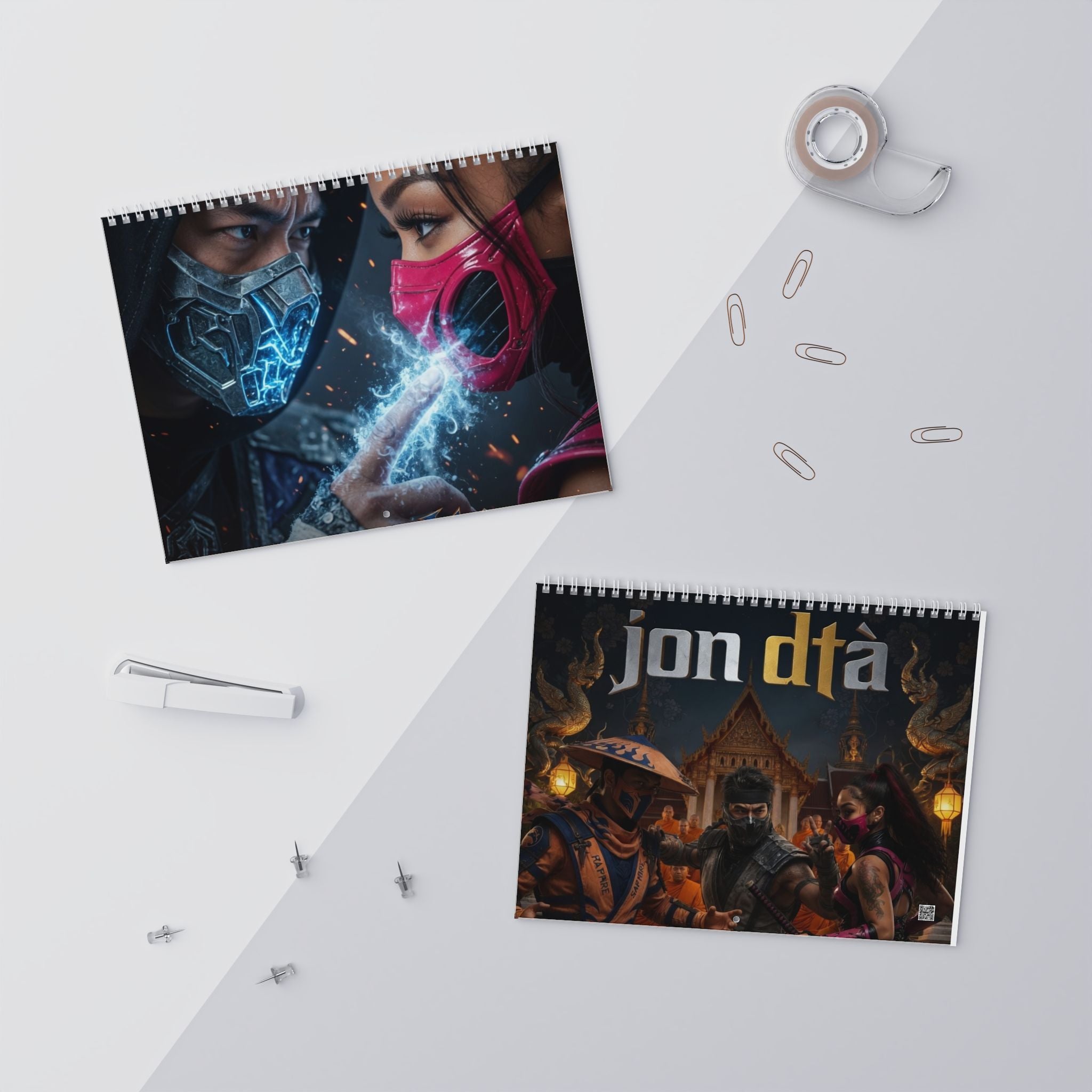 Mortal Kombat-Inspired Wall Calendar — Fantasy Fighter Art Calendar