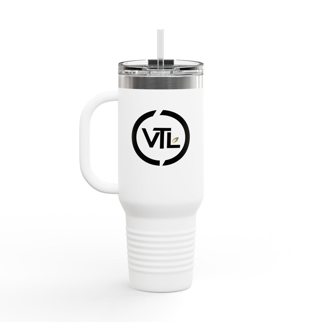 40oz Insulated Travel Mug — VTL Logo Stainless Steel Tumbler with Straw