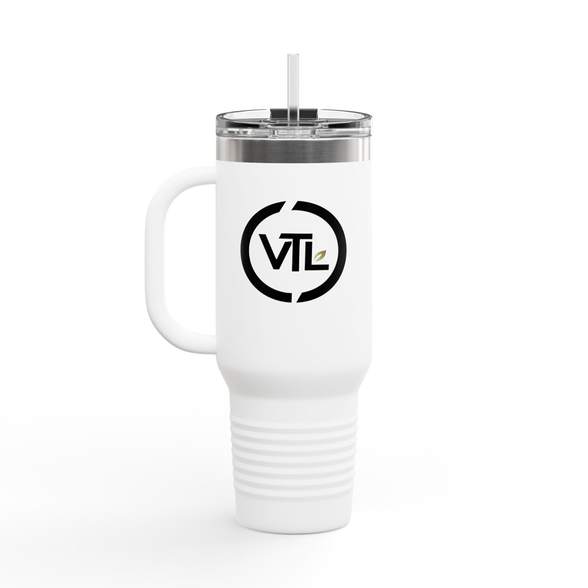 40oz Insulated Travel Mug — VTL Logo Stainless Steel Tumbler with Straw