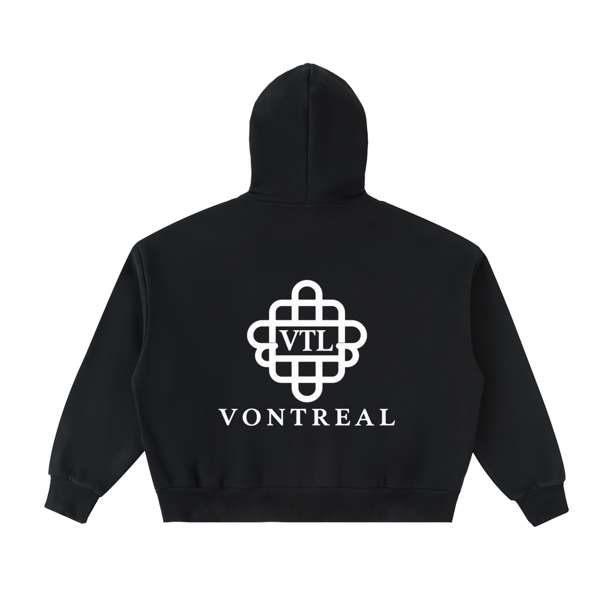 Fleeced Full-Zip Boxy Hoodie
