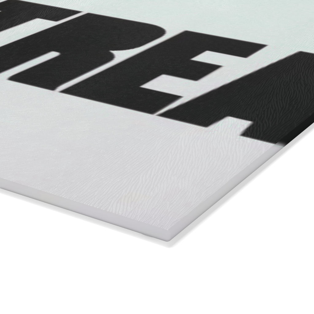 Vontreal Glass Cutting Board – Modern Typography Kitchen Board
