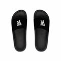 Men's Black Slide Sandals with Minimal White VR Logo — Casual Pool & Beach Slides