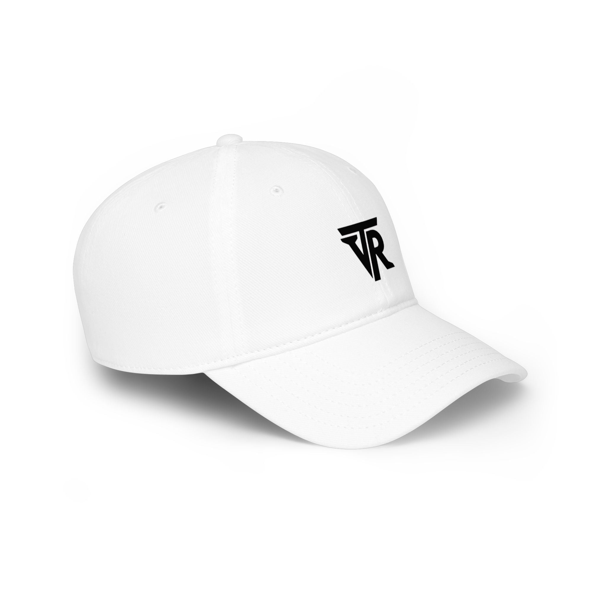 Minimalist TR Logo Baseball Cap — Low Profile White Dad Hat