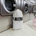 Vontreal Bold Logo Laundry Bag — Canvas Drawstring Laundry Sack