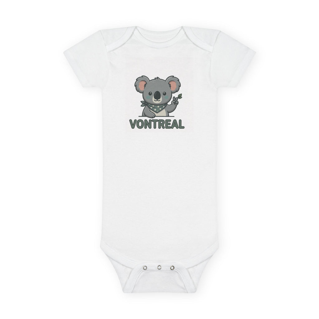 Baby Bodysuit — Cute Koala 'Vontreal' Organic Onesie | Newborn Gift