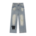 Vintage Wash Distressed Denim Jeans