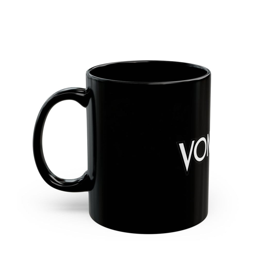 Vontreal Black Ceramic Mug — Minimal White Logo (Est. 2026)